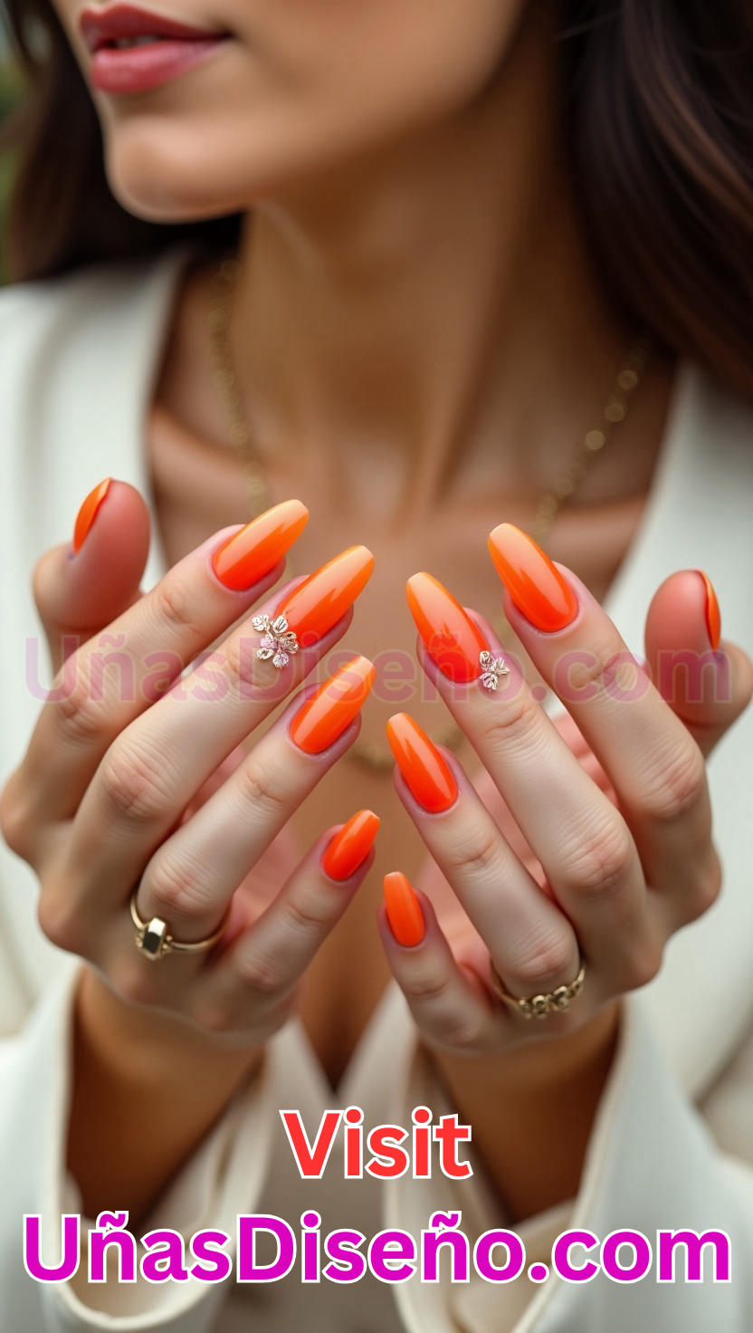 14. Unas Ombre Naranjas 2