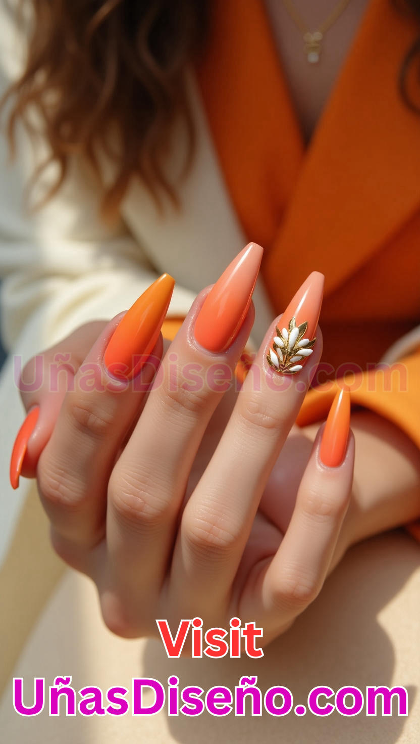 14. Unas Ombre Naranjas 3