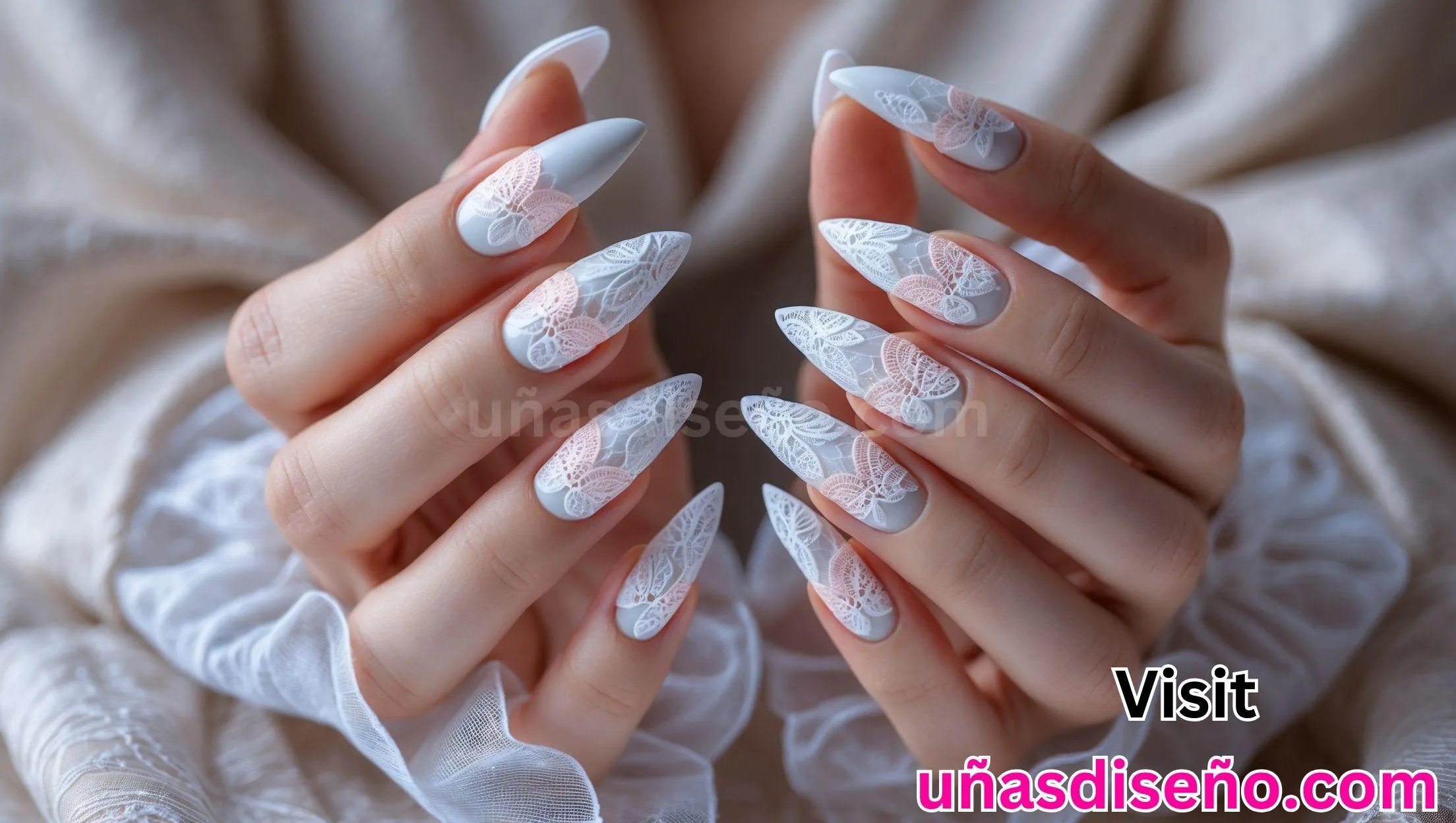 19 Unas En Relieve De Encaje 2