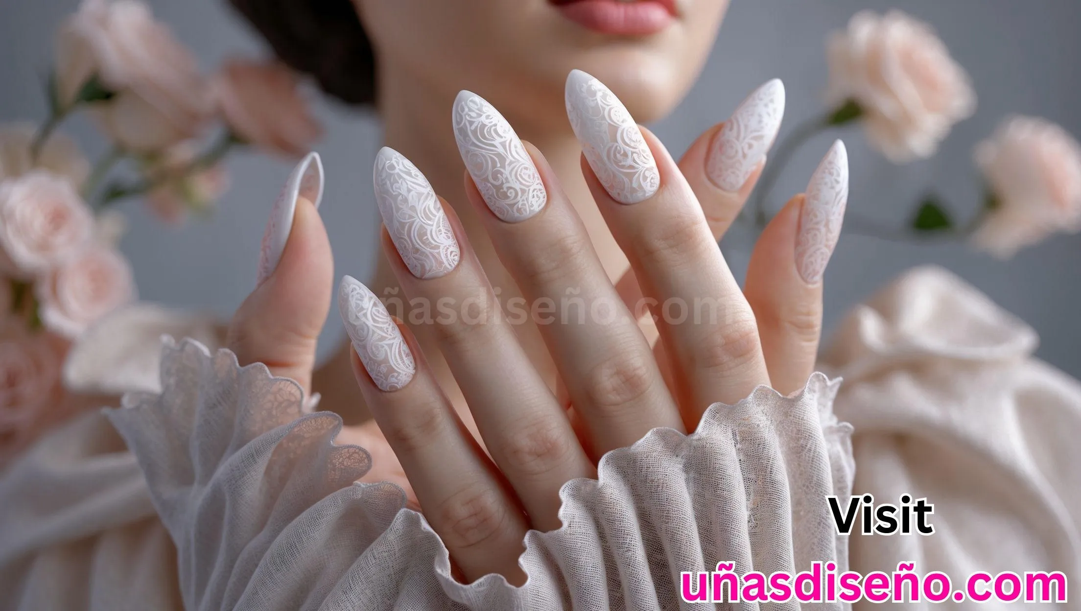 19 Unas En Relieve De Encaje 3