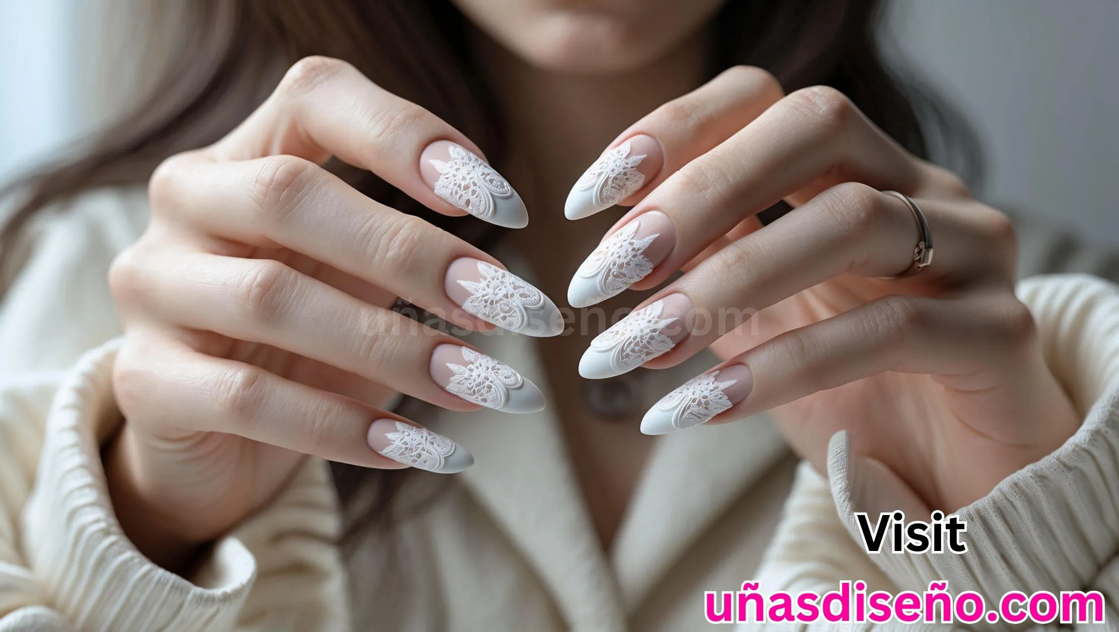 19 Unas En Relieve De Encaje 4