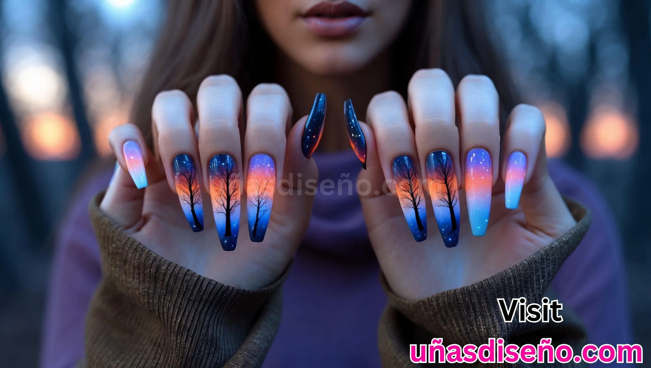 39 Unas de silueta de arbol 2