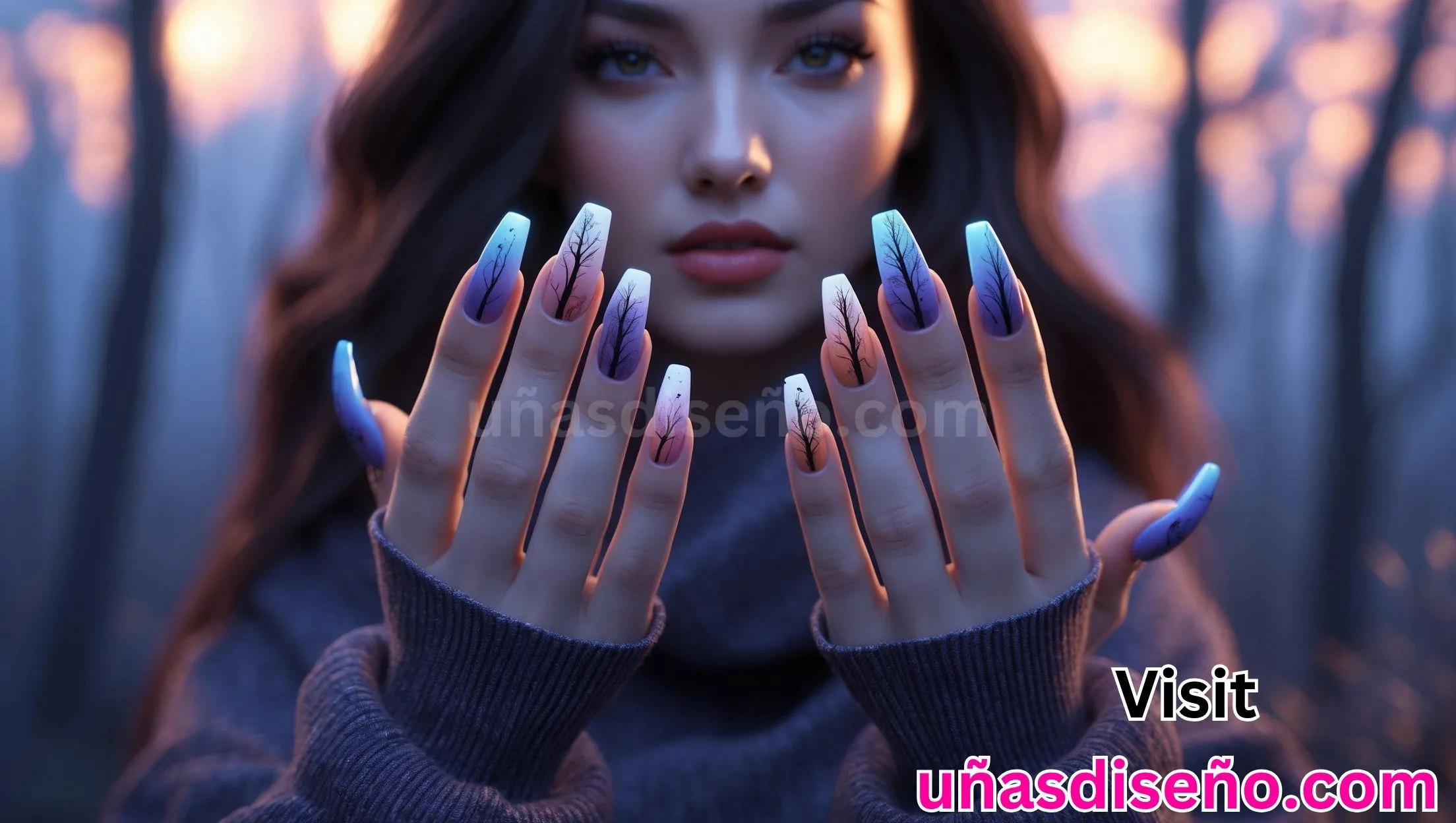 39 Unas de silueta de arbol 4