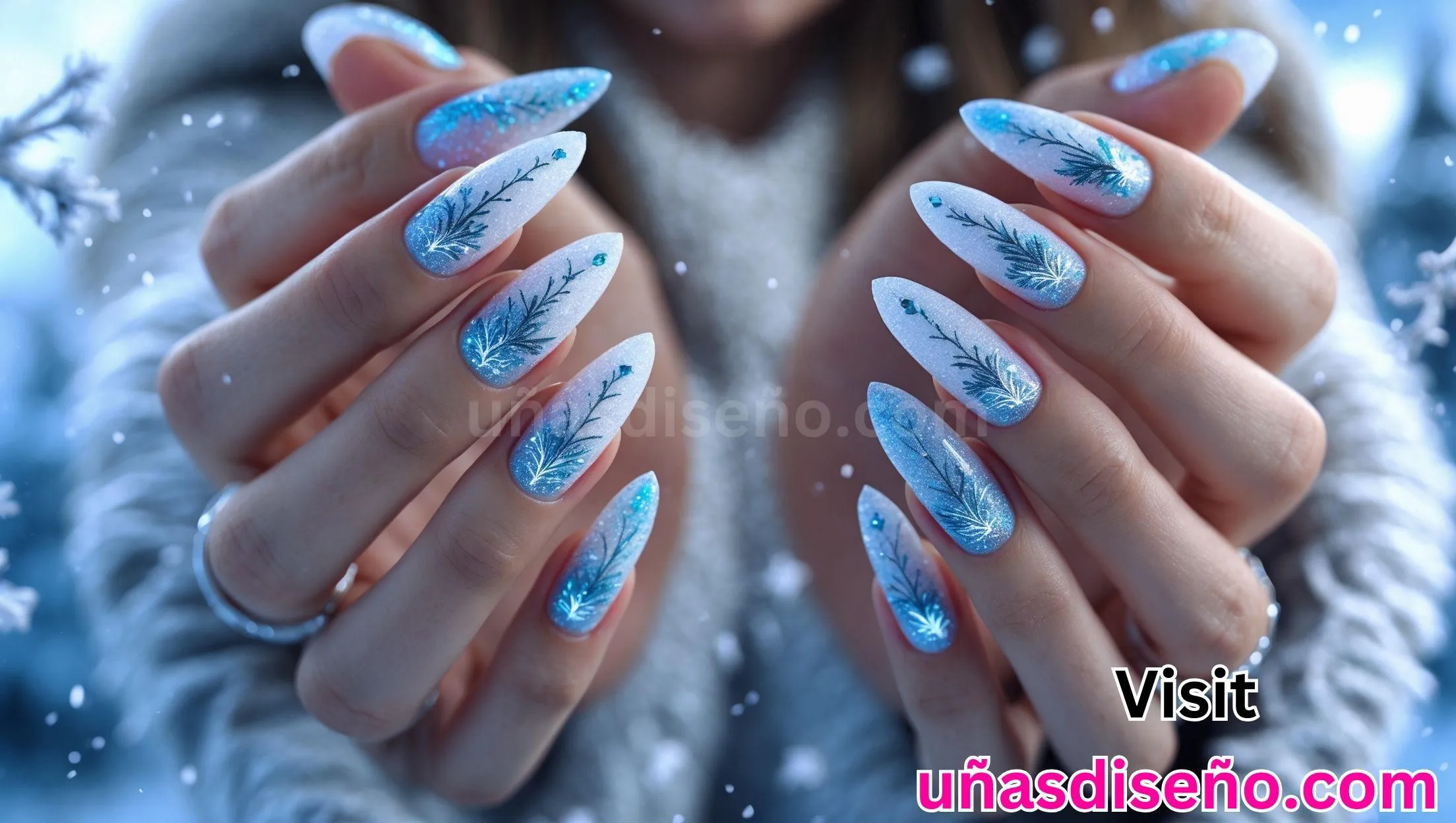 40 Unas de copo de nieve 3