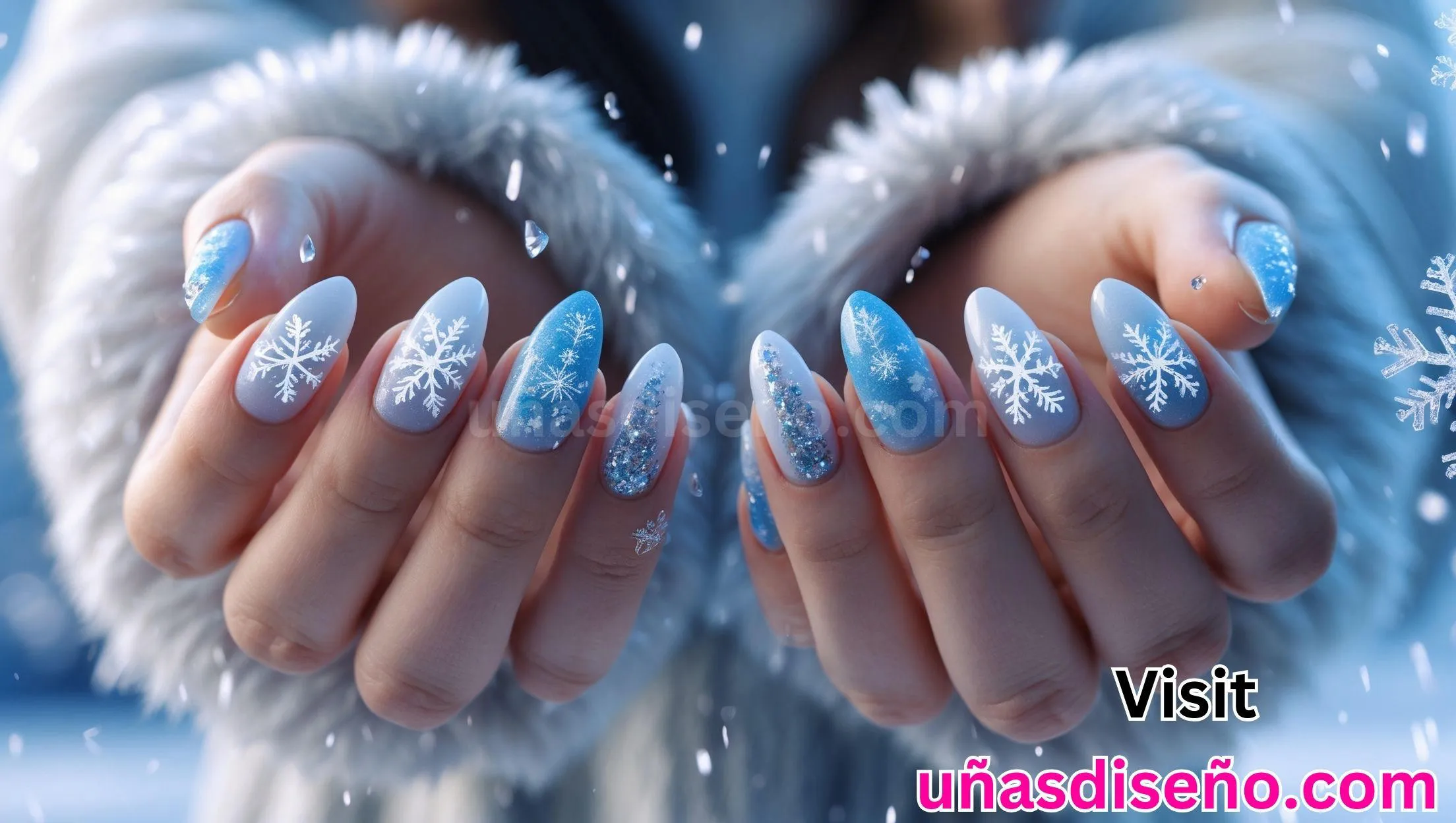 40 Unas de copo de nieve 4