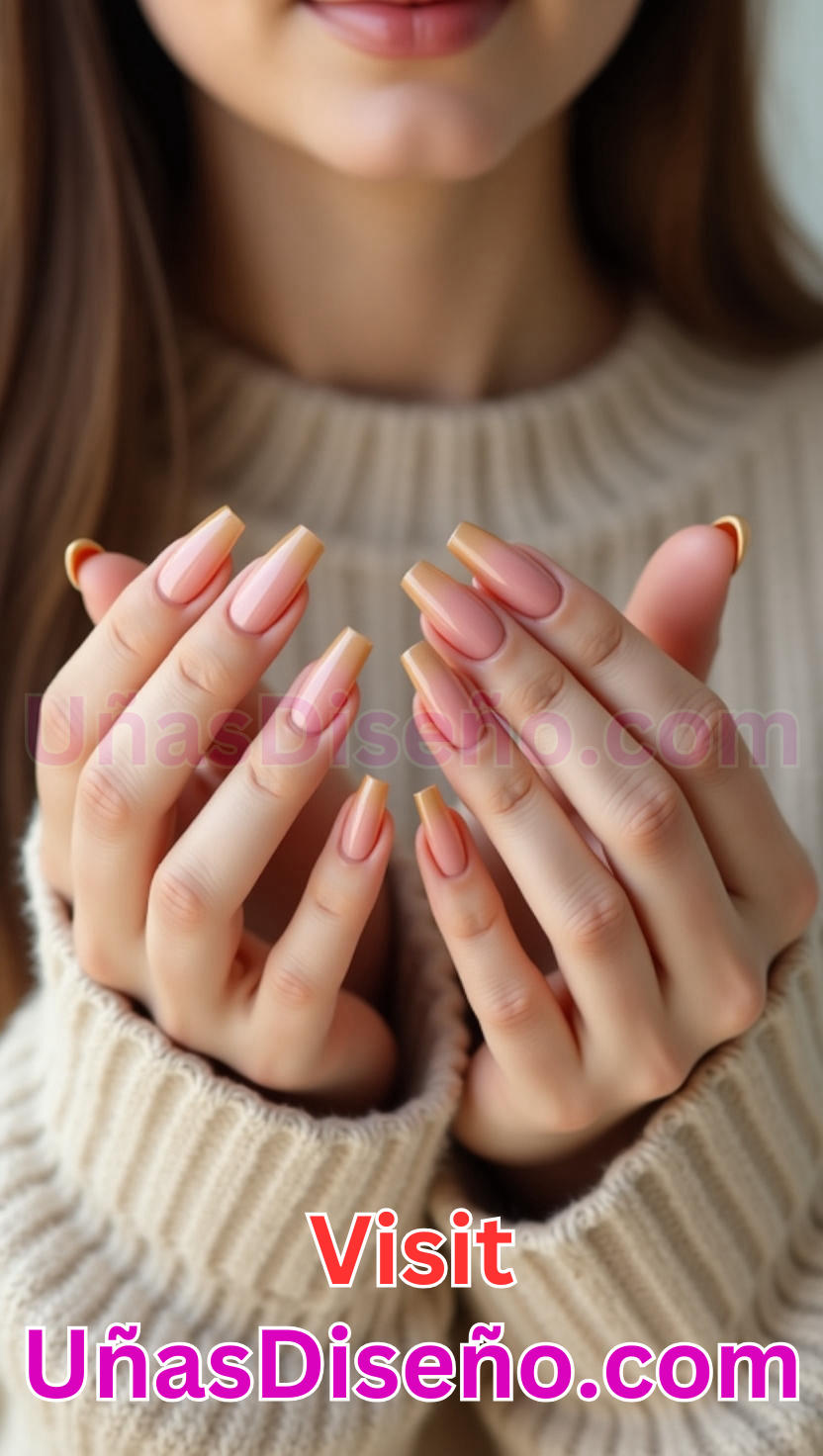 5. Unas Ombre Nude 2