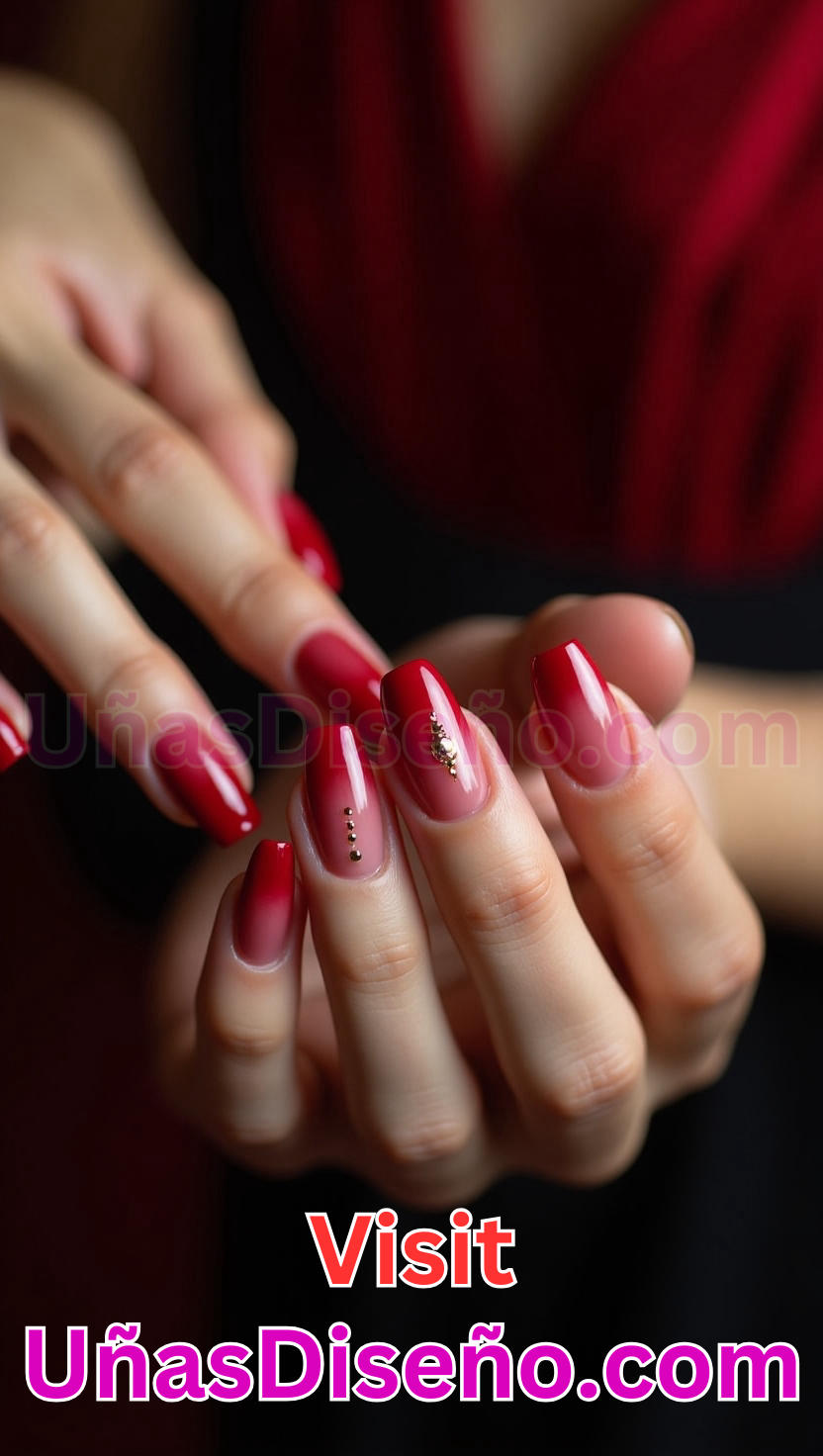 7. Unas Ombre Rojas 2
