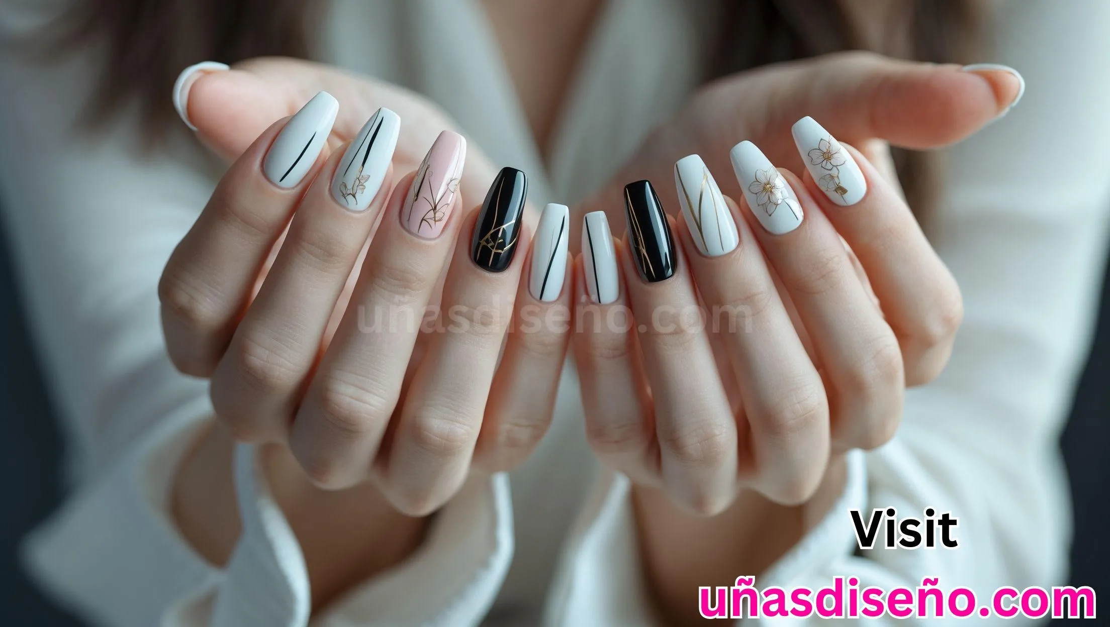 72 Unas con arte de una sola linea 1