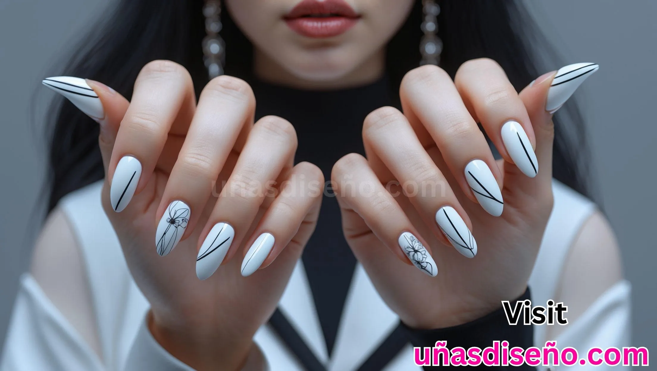 72 Unas con arte de una sola linea 2