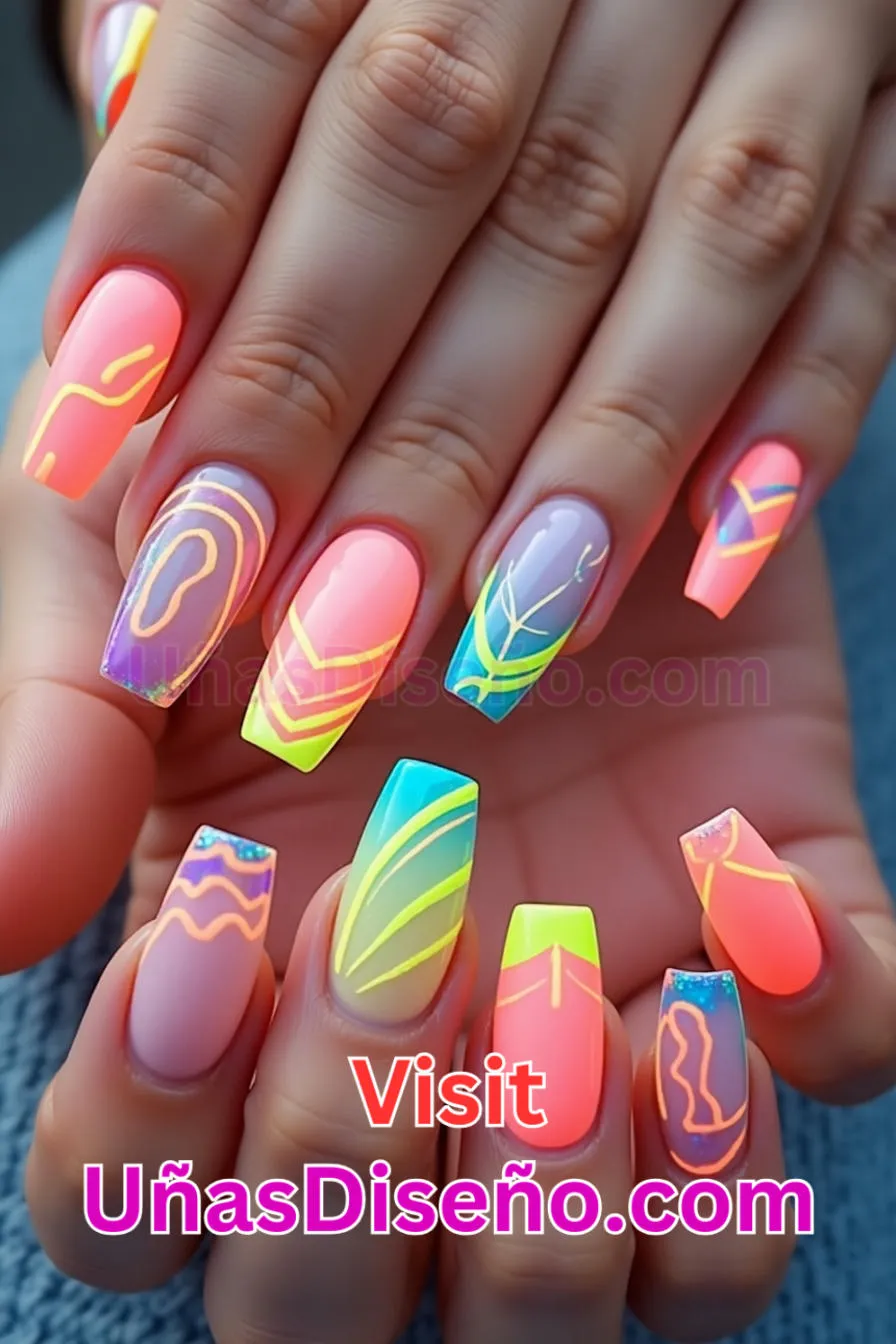 1 Uñas de neón con punta francesa invertida - 15 Diseños de uñas de neón de moda para un look atrevido y vibrante 1.jpeg
