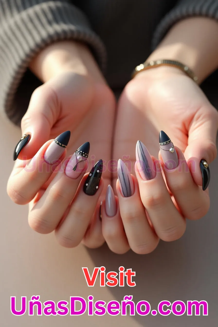 1. Elegancia clásica almendrada - Reinventa tu Manicura 25 Diseños de Uñas Almendra Impresionantes para (1).jpeg