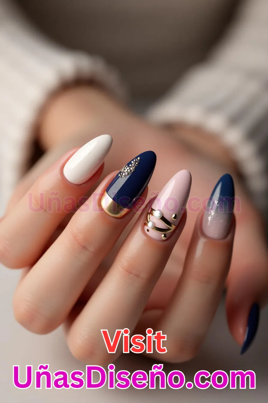 1. Elegancia clásica almendrada - Reinventa tu Manicura 25 Diseños de Uñas Almendra Impresionantes para (4).jpeg