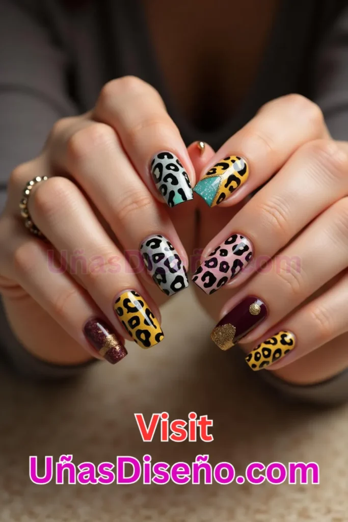 1. Leopardo Diseños de uñas - 51 Diseños de uñas con estampado animal para combinar a la perfección con tus vestidos (1).jpeg