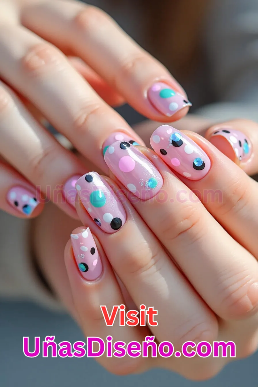 1. Lunares de gelatina - 12 modernos diseños de uñas transparentes con motivos y detalles únicos 3.jpeg