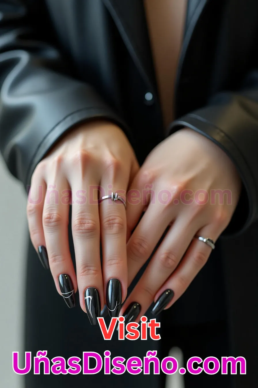 1. Manicura Francesa Inversa en Color Metalizado (10)