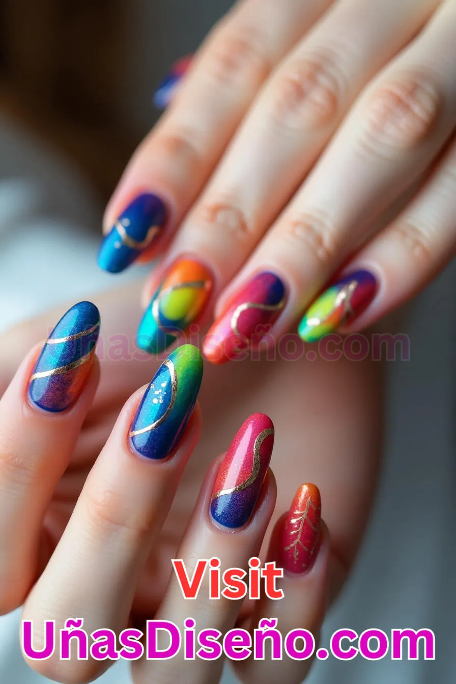 1. Ondas Funky - Los 20 mejores diseños de uñas con purpurina para lucir un look deslumbrante (1).jpeg