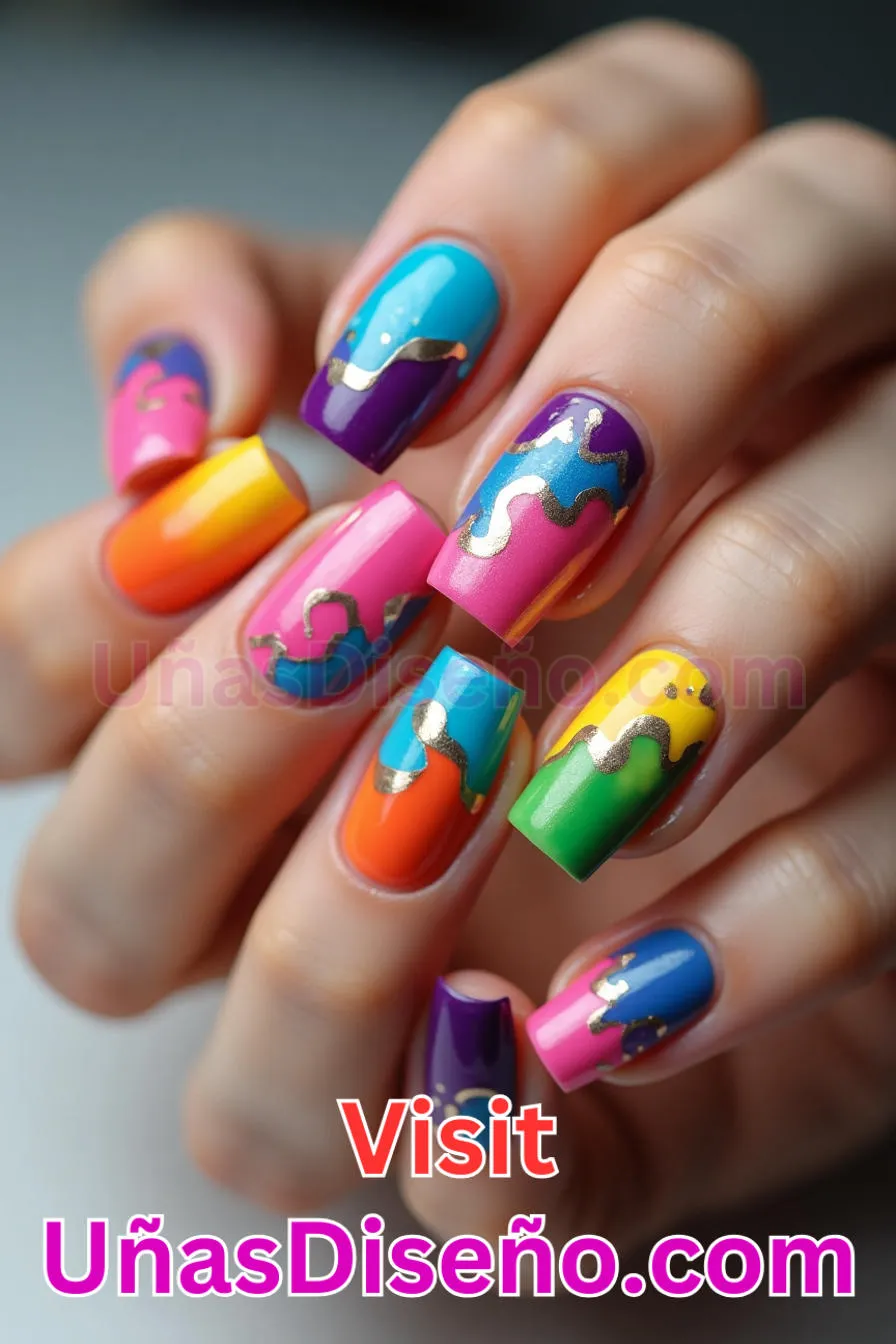 1. Ondas Funky - Los 20 mejores diseños de uñas con purpurina para lucir un look deslumbrante (3).jpeg