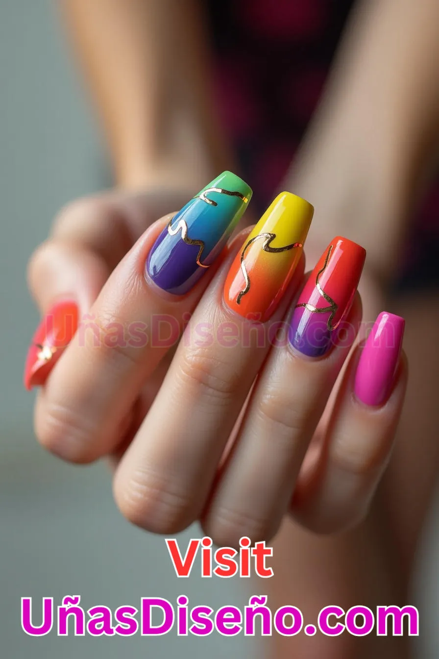 1. Ondas Funky - Los 20 mejores diseños de uñas con purpurina para lucir un look deslumbrante (4).jpeg