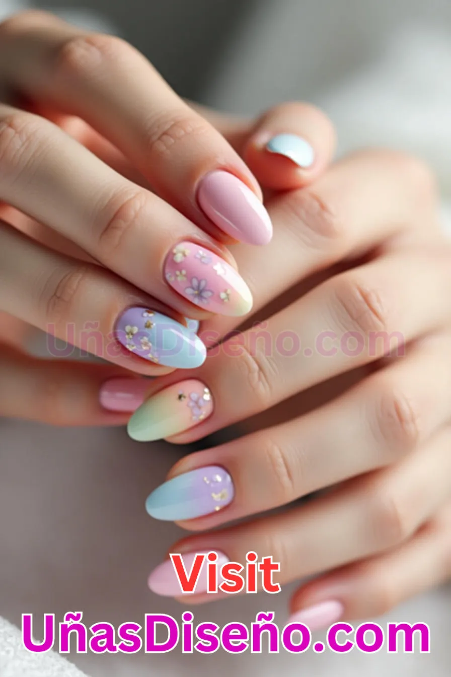 1. Sutiles tonos pastel - Cómo Elegir el Diseño Perfecto para Uñas Almendra 21 Ideas Exclusivas para Brillar 5.jpeg