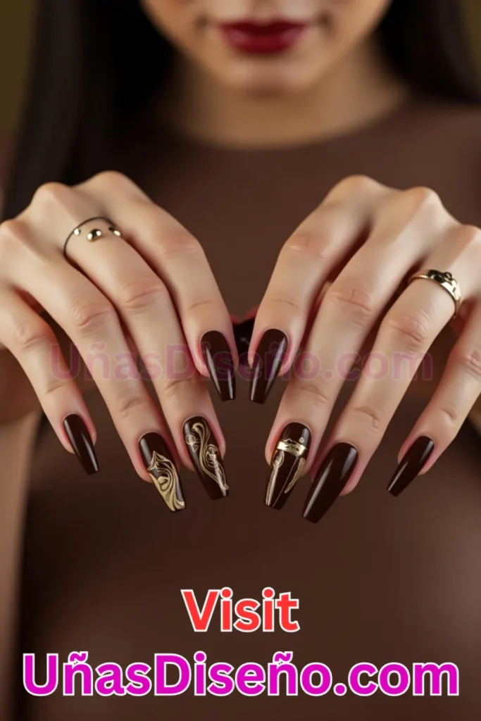 1. Uñas Chocolate con Efecto Terciopelo - 15 Diseños de Uñas de Chocolate Oscuro que Complementarán tu Look a la Perfección (1).jpeg