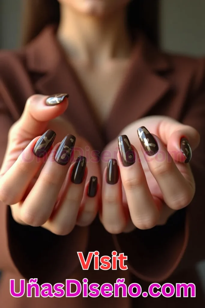 1. Uñas Chocolate con Efecto Terciopelo - 15 Diseños de Uñas de Chocolate Oscuro que Complementarán tu Look a la Perfección (3).jpeg