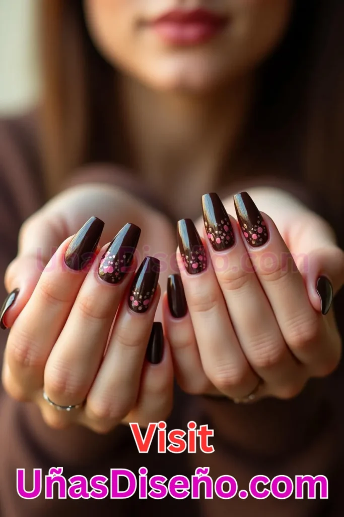 1. Uñas Chocolate con Efecto Terciopelo - 15 Diseños de Uñas de Chocolate Oscuro que Complementarán tu Look a la Perfección (4).jpeg