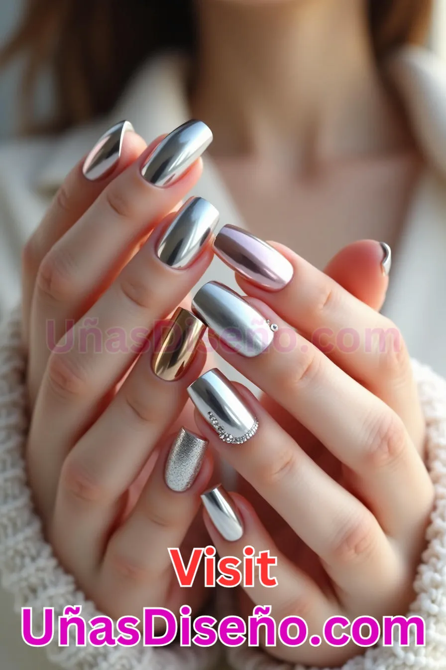 1. Uñas de espejo plateadas clásicas - Diseño de uñas espejo La guía definitiva para conseguir un aspecto brillante y reflectante 1.jpeg
