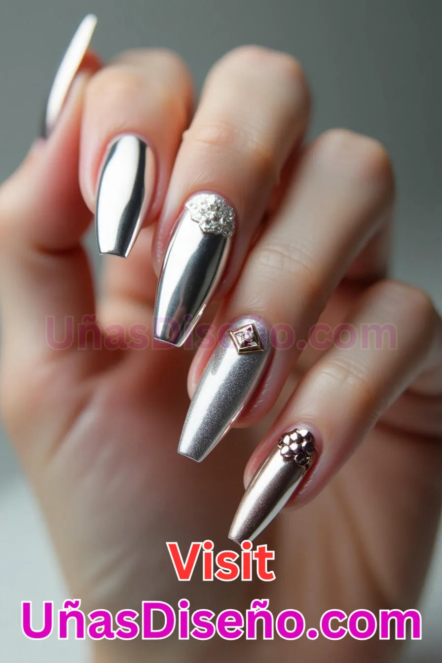 1. Uñas de espejo plateadas clásicas - Diseño de uñas espejo La guía definitiva para conseguir un aspecto brillante y reflectante 5.jpeg