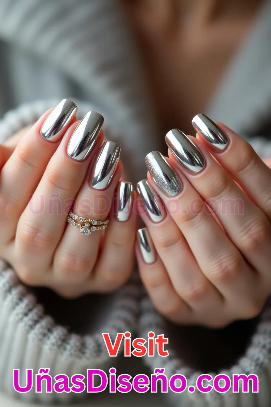 1. Uñas de espejo plateadas clásicas - Diseño de uñas espejo La guía definitiva para conseguir un aspecto brillante y reflectante 7.jpeg