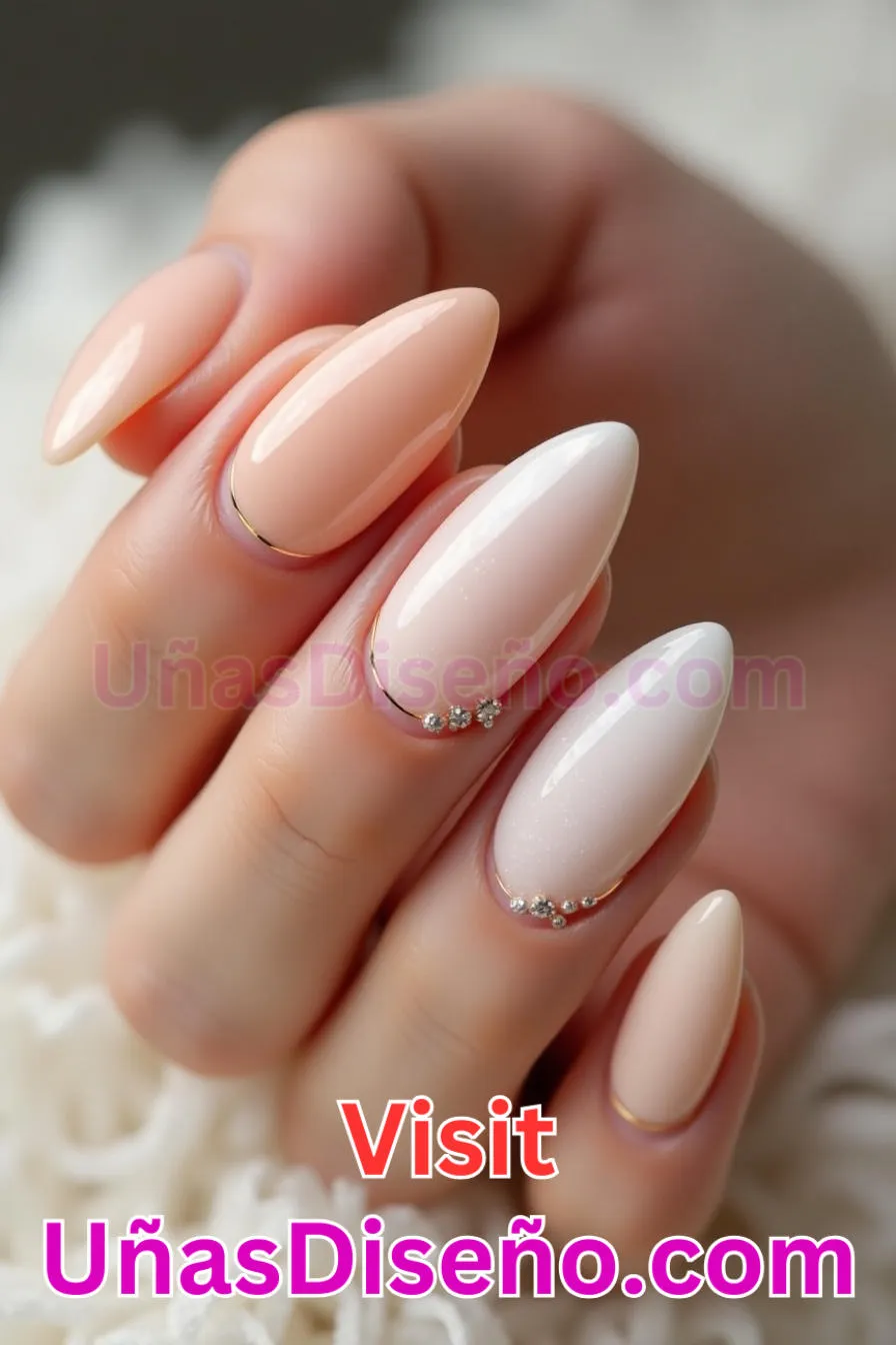 1. Uñas de gel en color nude clásico - Brilla como nunca 25 diseños de esmaltes de gel, gelish y gel para uñas que tienes que probar (1).jpeg