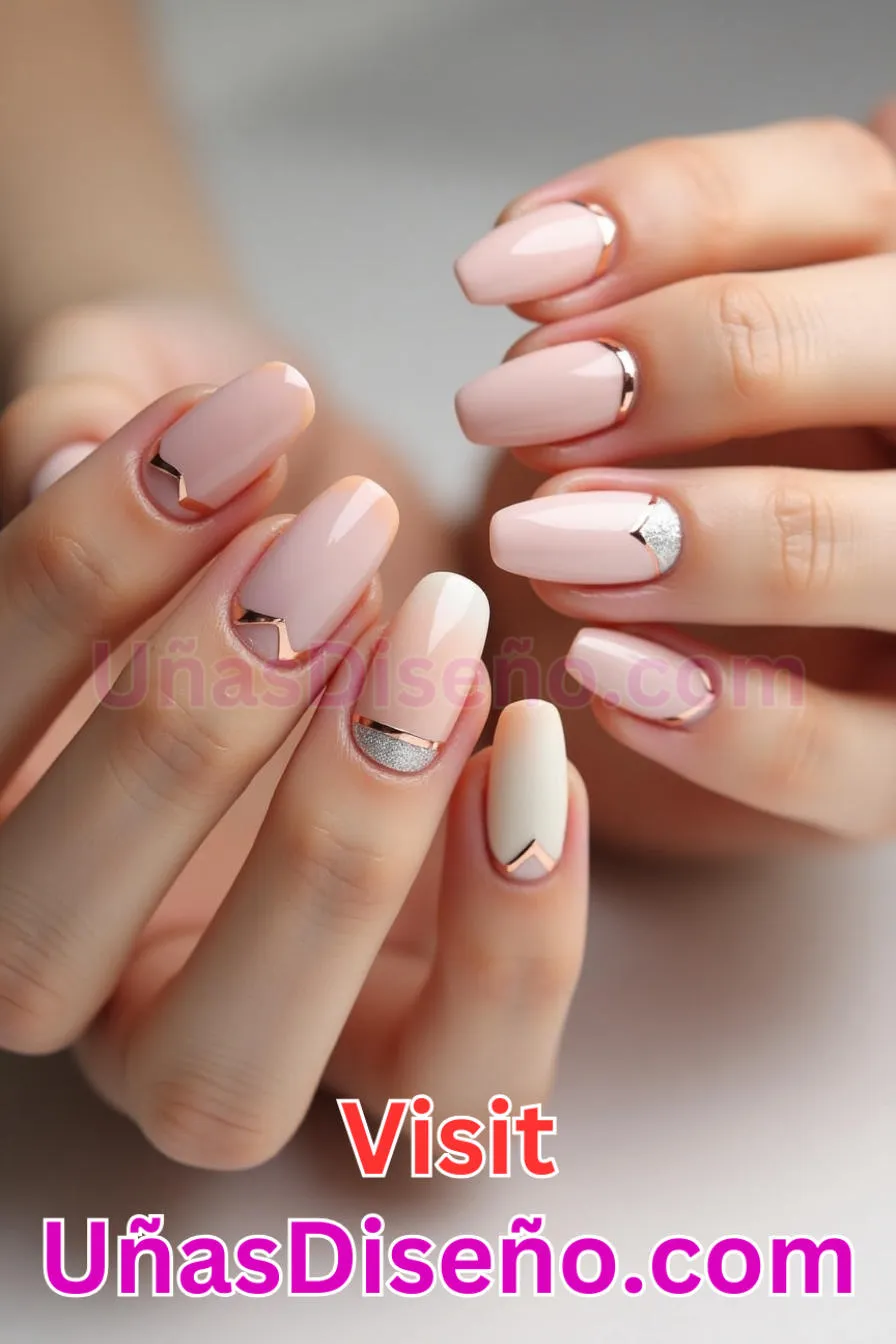 1. Uñas de gel en color nude clásico - Brilla como nunca 25 diseños de esmaltes de gel, gelish y gel para uñas que tienes que probar (4).jpeg