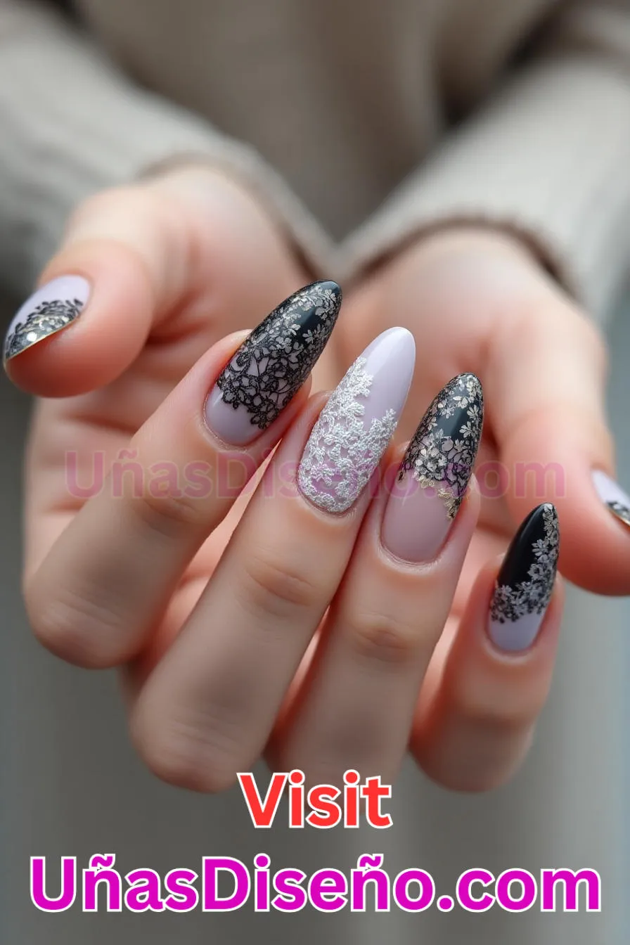 10. Almendra embellecida con lentejuelas - 20 Uñas de Almendra Elegance Diseños exclusivos para un look sofisticado (12).jpeg