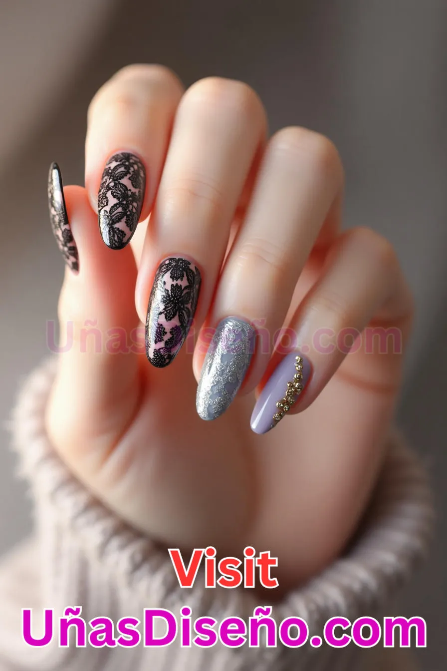 10. Almendra embellecida con lentejuelas - 20 Uñas de Almendra Elegance Diseños exclusivos para un look sofisticado (3).jpeg