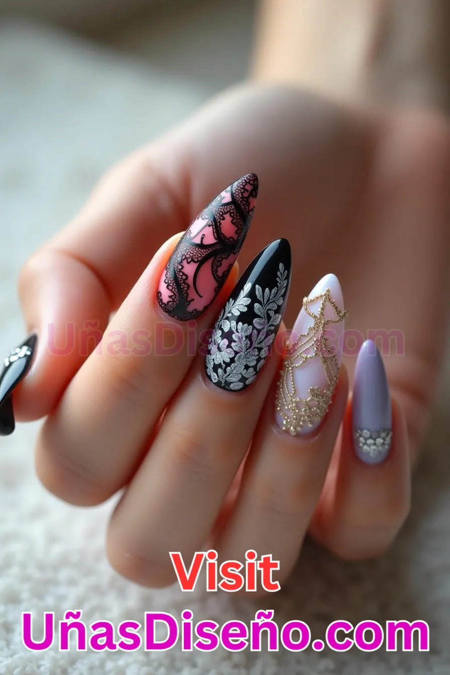 10. Almendra embellecida con lentejuelas - 20 Uñas de Almendra Elegance Diseños exclusivos para un look sofisticado (7).jpeg