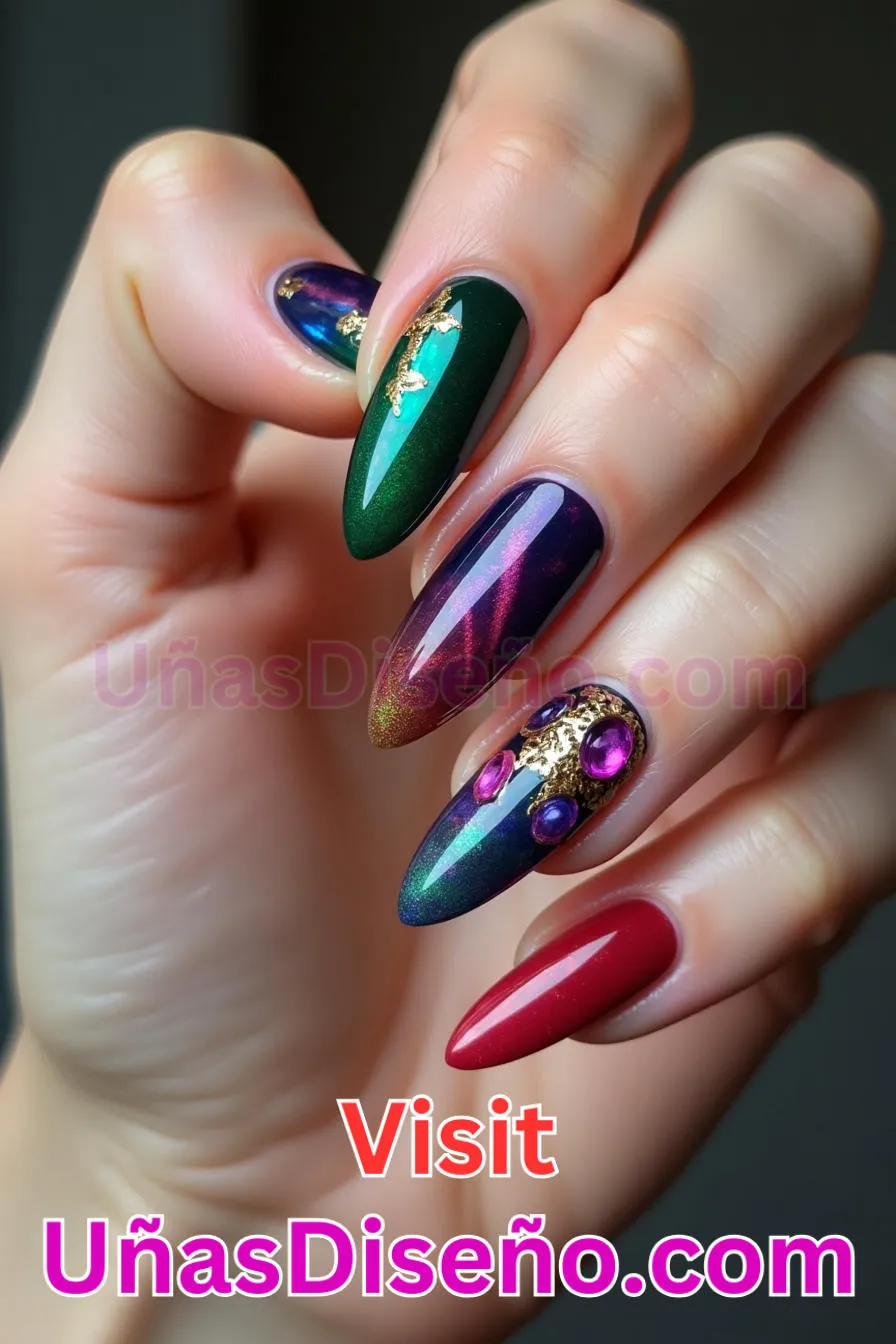 10. Belleza en tonos joya - Brilla como nunca 25 diseños de esmaltes de gel, gelish y gel para uñas que tienes que probar (2).jpeg