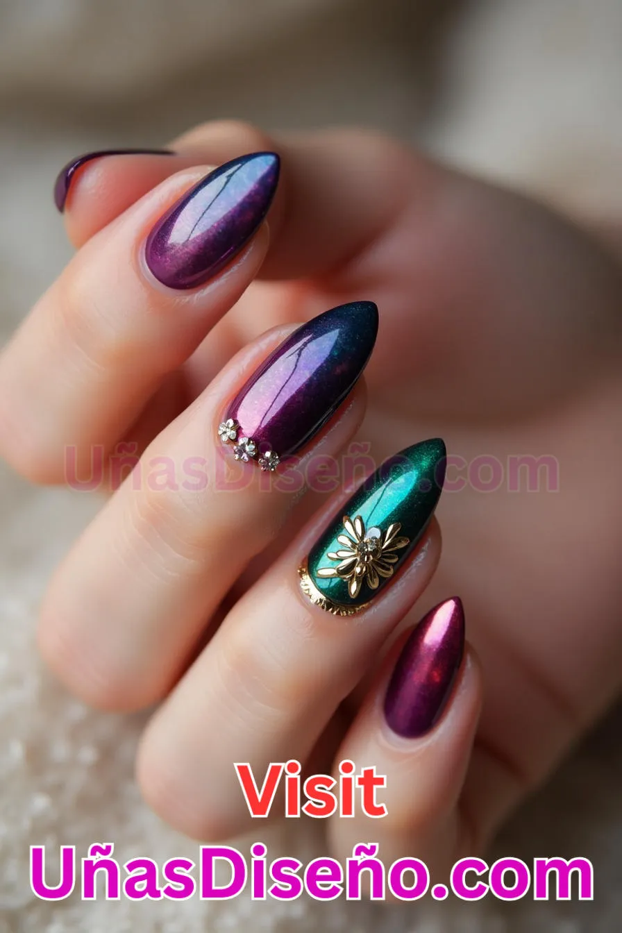 10. Belleza en tonos joya - Brilla como nunca 25 diseños de esmaltes de gel, gelish y gel para uñas que tienes que probar (3).jpeg