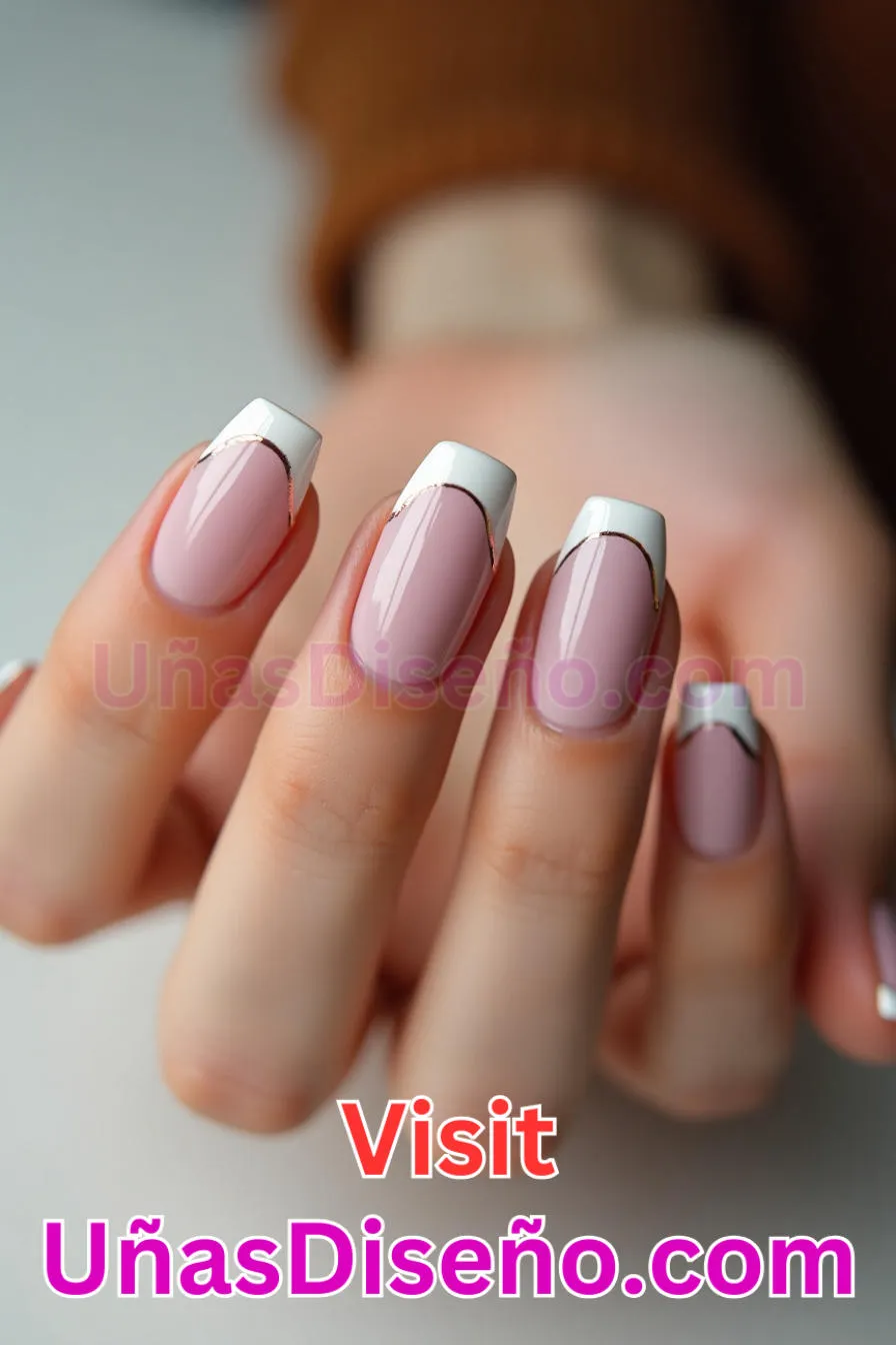 10. Contorno Francés - Los 20 mejores diseños de uñas con purpurina para lucir un look deslumbrante (10).jpeg