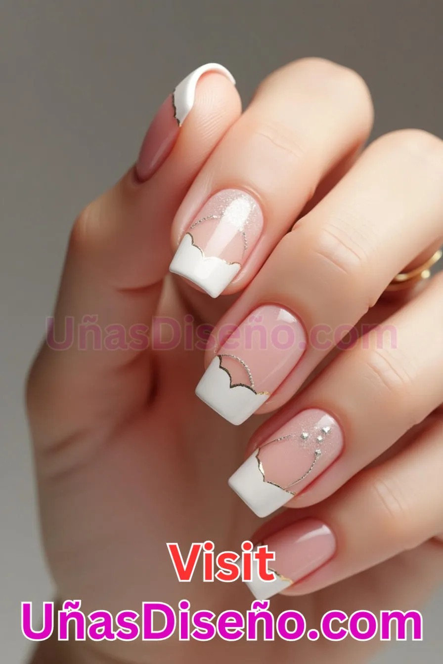 10. Contorno Francés - Los 20 mejores diseños de uñas con purpurina para lucir un look deslumbrante (2).jpeg