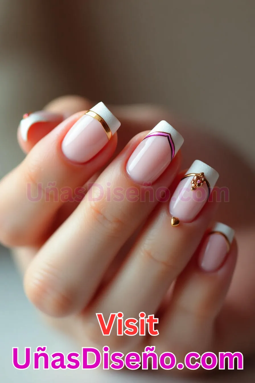 10. Contorno Francés - Los 20 mejores diseños de uñas con purpurina para lucir un look deslumbrante (8).jpeg