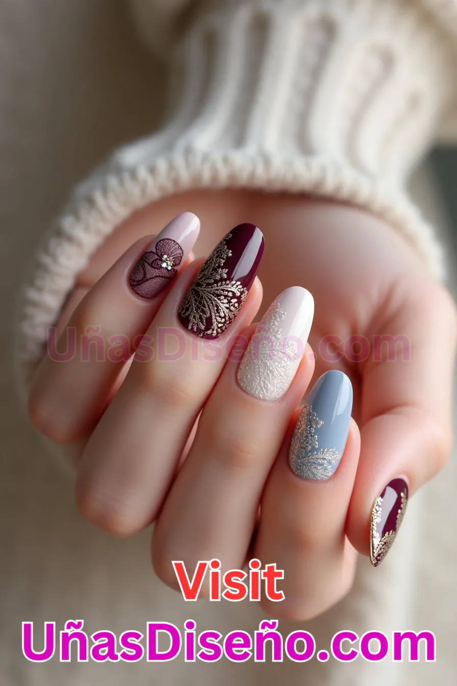 10. Detalles de encaje vintage - Cómo Elegir el Diseño Perfecto para Uñas Almendra 21 Ideas Exclusivas para Brillar (2).jpeg