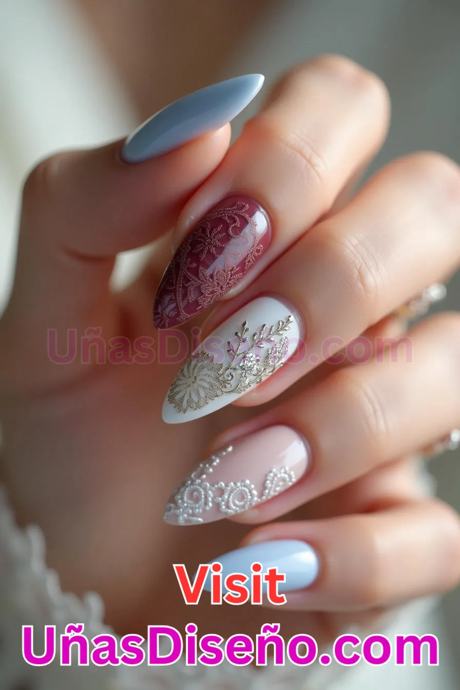 10. Detalles de encaje vintage - Cómo Elegir el Diseño Perfecto para Uñas Almendra 21 Ideas Exclusivas para Brillar (3).jpeg