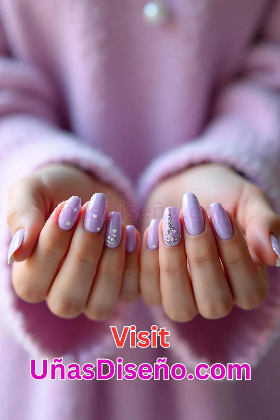 10. Lindo diseño de uñas de acrílico púrpura para uñas cortas 1.jpeg