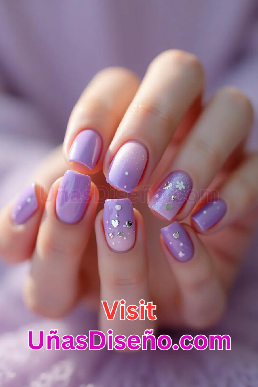 10. Lindo diseño de uñas de acrílico púrpura para uñas cortas 2.jpeg