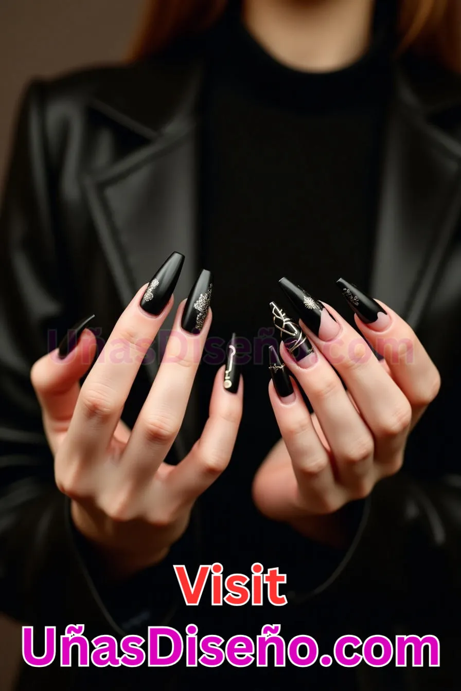 10. Manicura Francesa Inversa con Corte Negro (1)