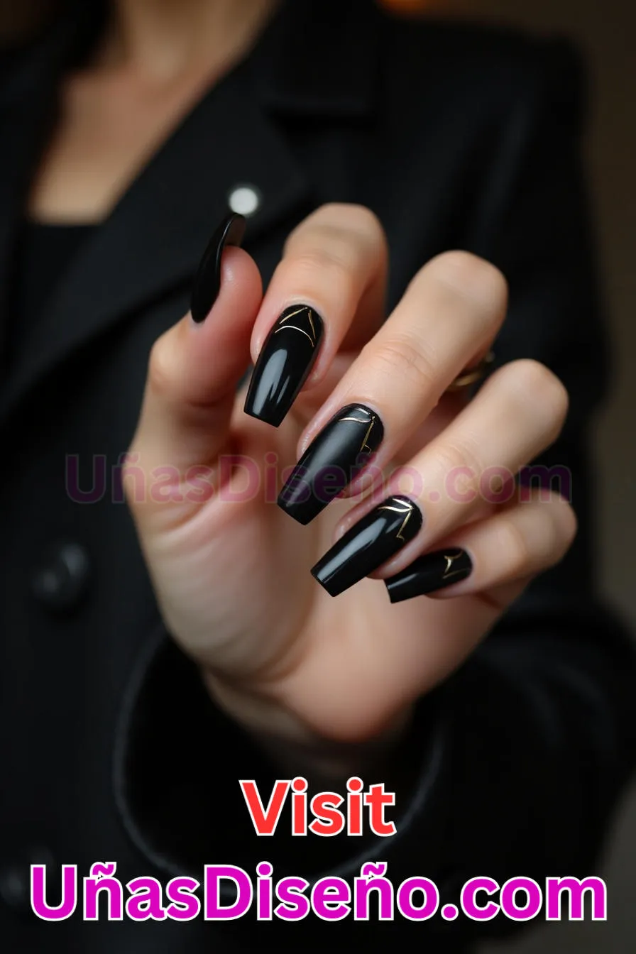 10. Manicura Francesa Inversa con Corte Negro (9)