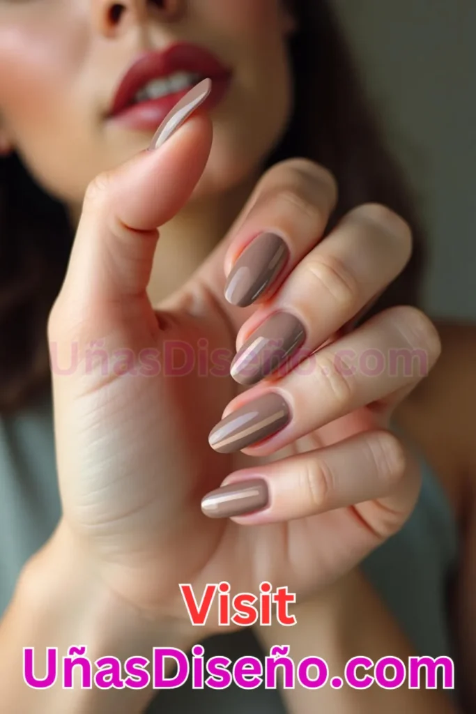 10. Manicura Minimalista en Chocolate y Beige - 15 Diseños de Uñas de Chocolate Oscuro que Complementarán tu Look a la Perfección (3).jpeg