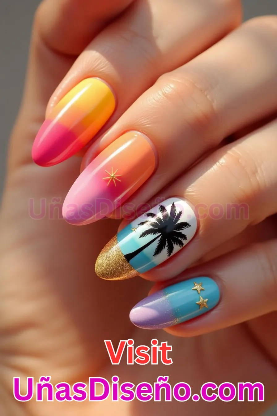 10. Tropical Sunset Vibes - Tendencias 30 Estilos de Uñas Almendra que Marcan la Diferencia (2).jpeg