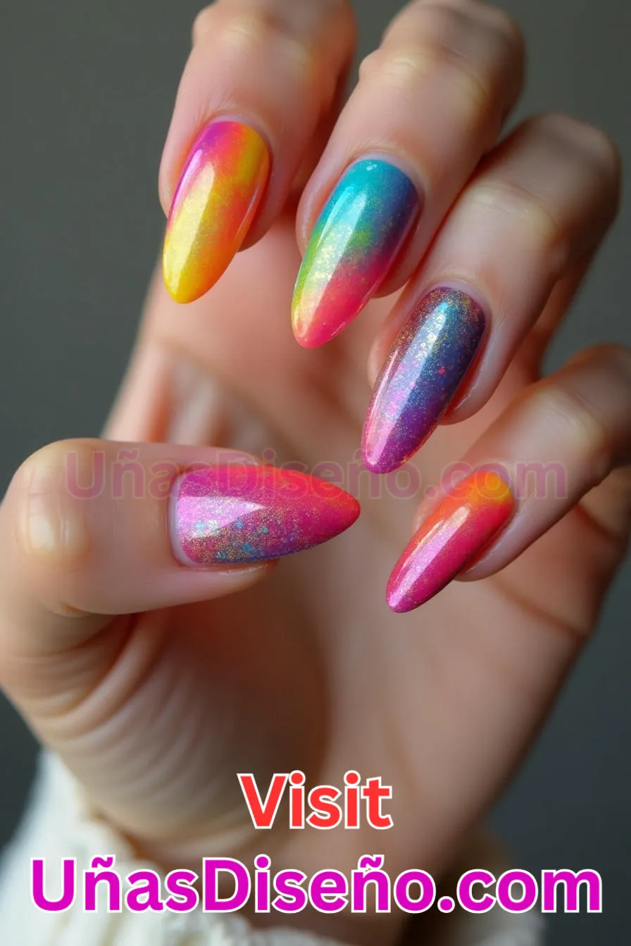 10. Vibrante Gradiente Almendra - Reinventa tu Manicura 25 Diseños de Uñas Almendra Impresionantes para (4).jpeg