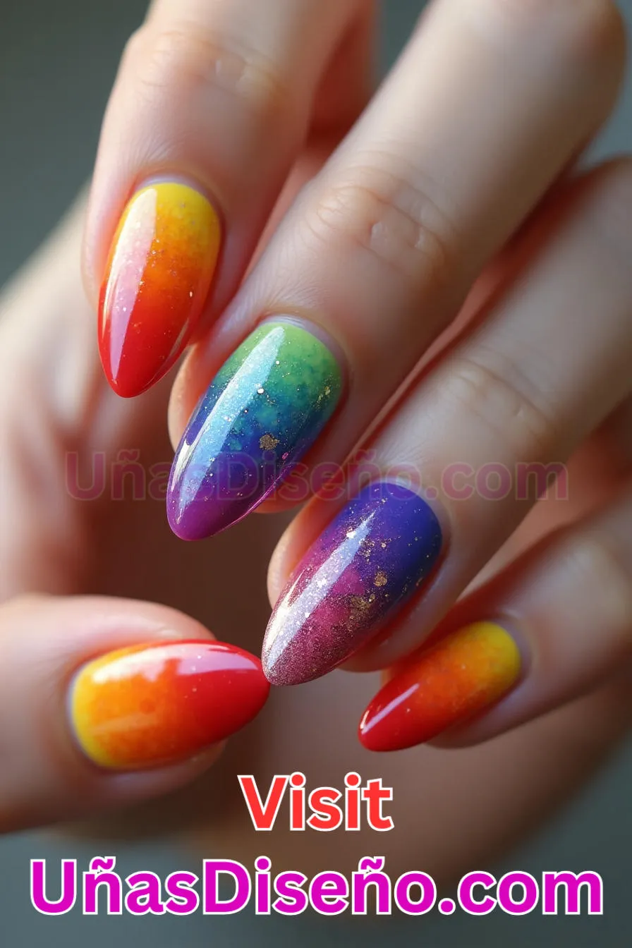 10. Vibrante Gradiente Almendra - Reinventa tu Manicura 25 Diseños de Uñas Almendra Impresionantes para (5).jpeg