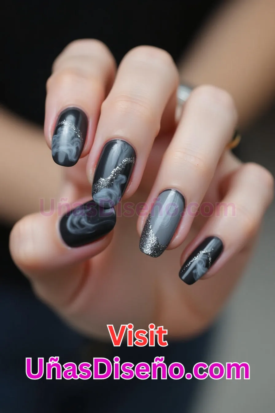 11 Nail Art Gris Ahumado Los 25 Mejores Diseños de Uñas Para Principiantes 2.jpeg